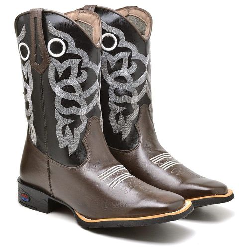 Bota Texana Bordada Masculina Cano Longo... - GuGi