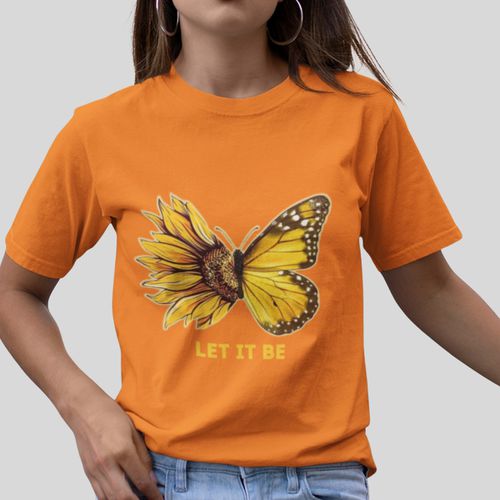 Camiseta Básica Feminina Let It Be Giras... - GuGi