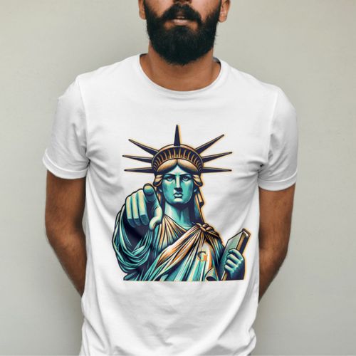 Camiseta Básica Masculina Estátua Da Lib... - GuGi