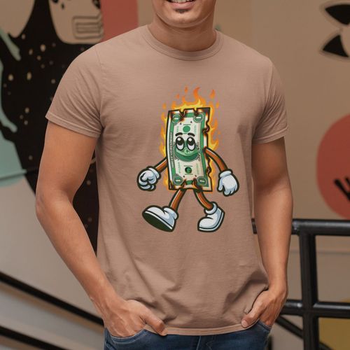 Camiseta Básica Masculina Dinheiro Em Ch... - GuGi