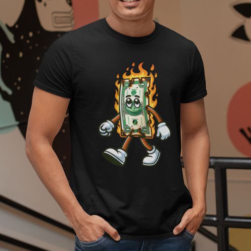 Camiseta Básica Masculina Dinheiro Em Ch... - GuGi