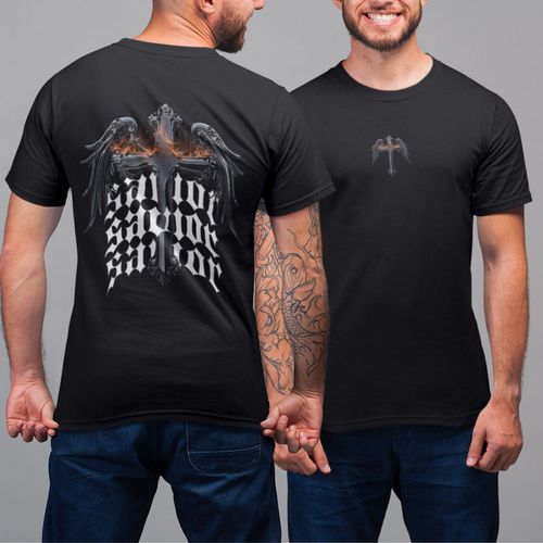 Camiseta Básica Masculina Crucifixo Cris... - GuGi