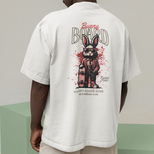 Camiseta Básica Masculina Bunny Board Sk... - GuGi