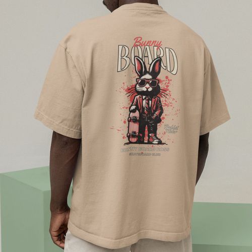 Camiseta Básica Masculina Bunny Board Sk... - GuGi