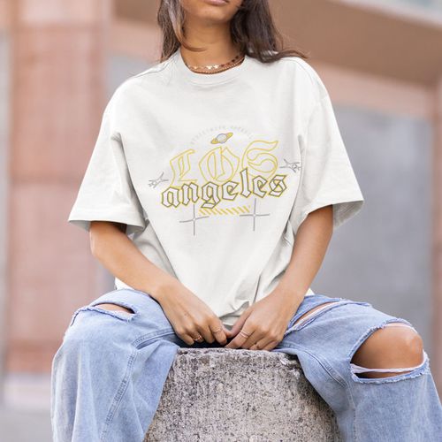 Camiseta Básica Unissex Los Angeles Stre... - GuGi
