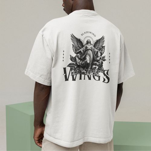 Camiseta Masculina Anjo Bíblico Wings Co... - GuGi