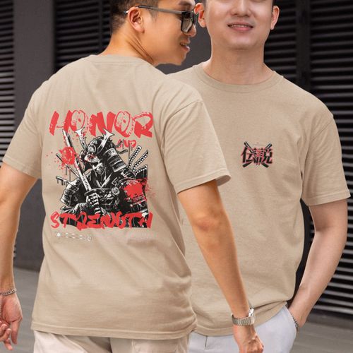Camiseta Masculina Honra Samurai Frente ... - GuGi