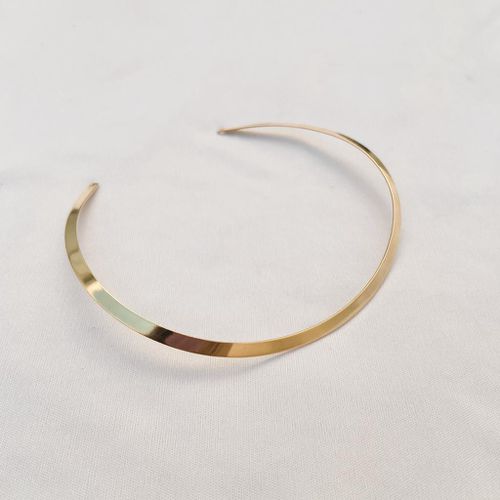 Colar Choker Aro Encaixe Folheado em Ouro 18k - IAIÁ Semijoias