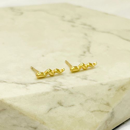 Brinco Snake Folheado em Ouro 18k - IAIÁ Semijoias