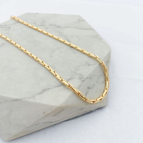 Colar Choker Becky Folheado em Ouro 18k - IAIÁ Semijoias