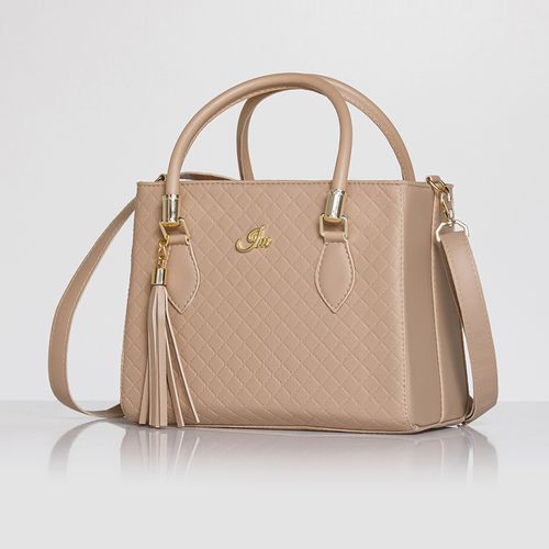 Linda Bolsa Lorena Nude Matelassê Clássica cor Nude