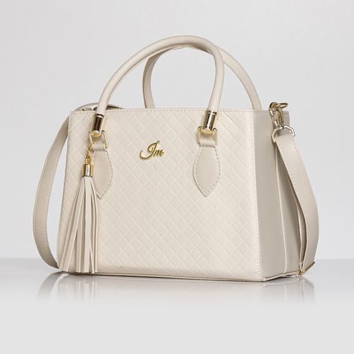 Linda Bolsa Lorena Off Matelassê Clássica cor Off