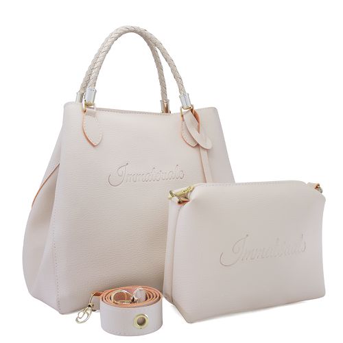 Linda bolsa saco ou sacola acompanha necessaire off white