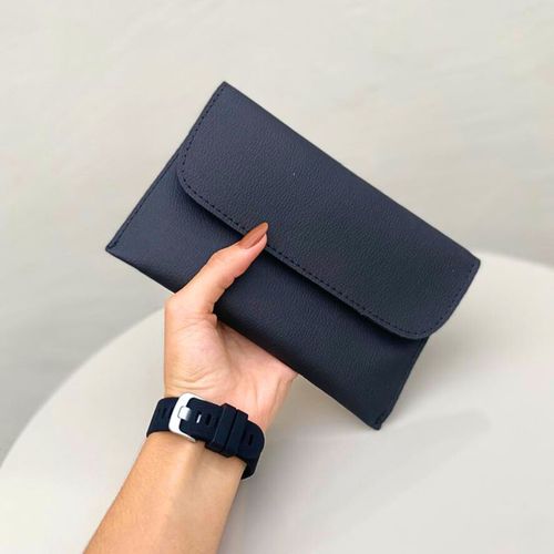 Carteira Porta Óculos/Documentos/Celular Preto - Immateriale Bolsas