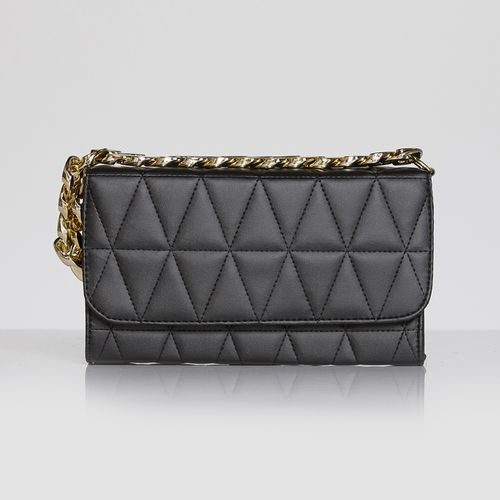 Linda Bolsa Pequena com Corrente Grossa cor preta