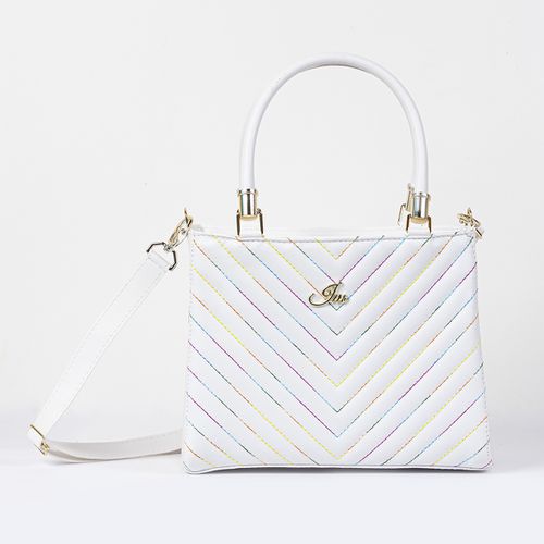 Bolsa Lorena Arco-íris Branco - Immateriale Bolsas