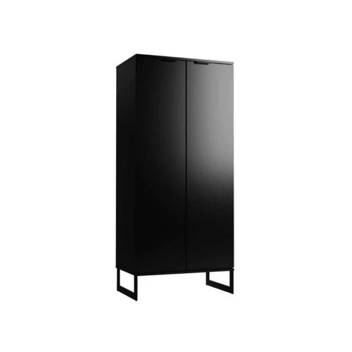 Armário Linus 2 Portas Natural com Preto Fosco Província