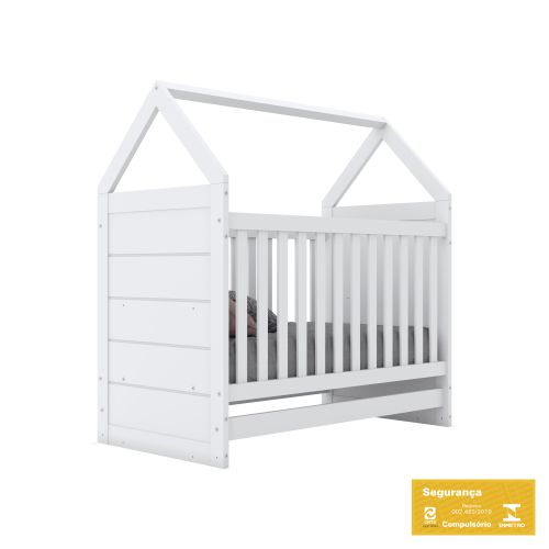 Berço Henn Americano Montessoriano 2 em 1 Branco
