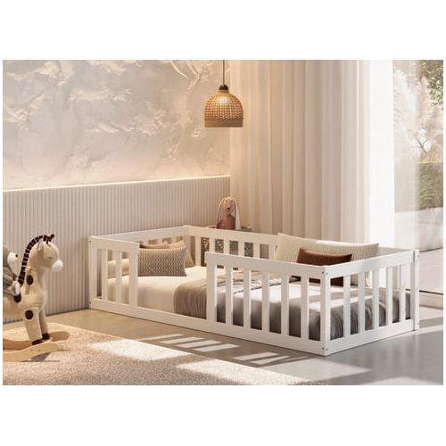 Cama Solteiro Montessoriane Branco -Nemargi 