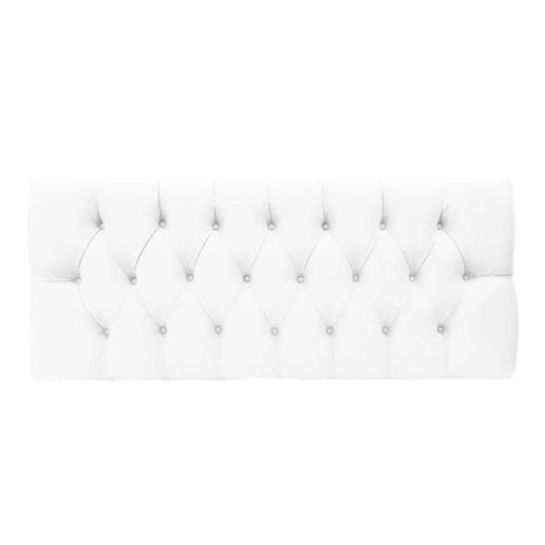 Cabeceira Painel Casal Paris Capitone 1,40m Courino Branco