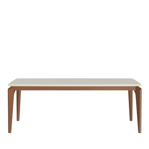 Mesa de jantar província C/ Vidro Lauren 2.10 - Natural/off-white
