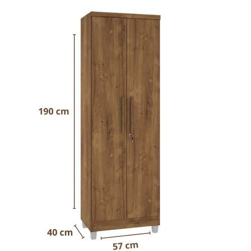 Armário multiuso com chaves Napole Mirarack Canela | Incasa Móveis