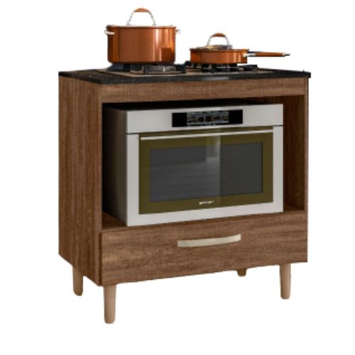 Balcão Nicioli Fit para Cooktop e Forno 0,80 Évora