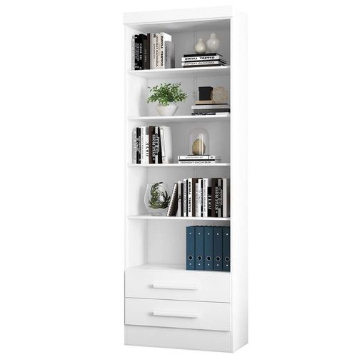 Livreiro Multiuso Qmovi 3420 2 Gavetas Branco