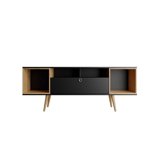 Rack Província Larsen 1.6 Preto Fosco / Cinamomo 