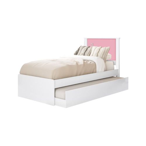 Cama Bibox Tebarrot Barcelona Branco/Rosa Branco/Lilás 