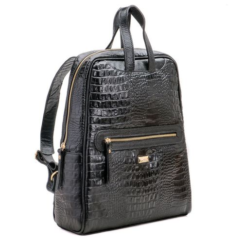 Mochila Feminina Aurora Couro - 1167 - Preto - JFECOURO