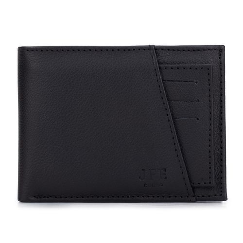 Carteira Masculina em Couro Legítimo - 027- preto... - JFECOURO