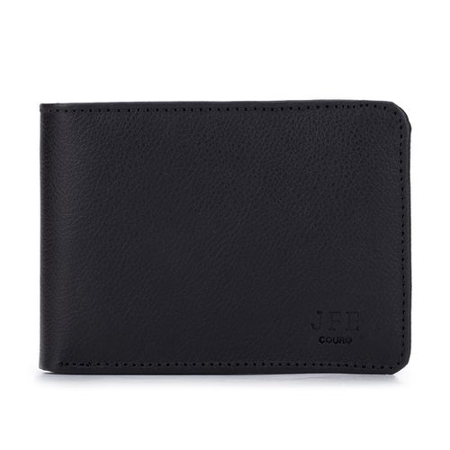 Carteira Masculina em Couro Legítimo - 040- preto... - JFECOURO