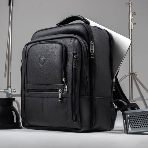 Mochila Fotográfica Câmera Profissional Em Couro L... - JFECOURO