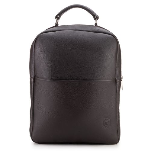 Mochila Compacta em Couro Com Suporte Para Noteboo... - JFECOURO