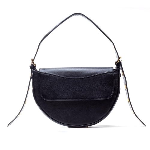 Bolsa Feminina de Ombro em Couro Preto - Leandra Soares bags