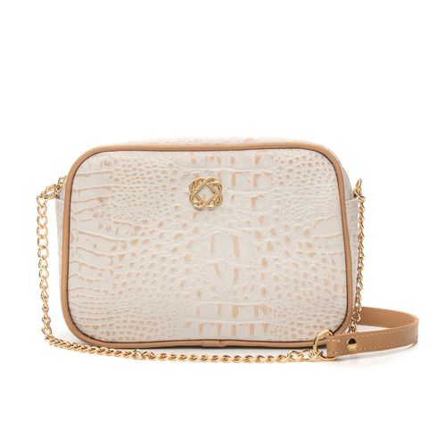 Bolsa Feminina Pequena em Couro Legítimo Nude Meta... - Leandra Soares bags