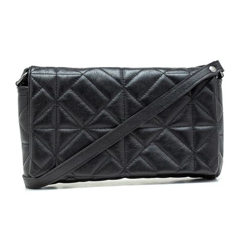 Bolsa Pequena Preta em Couro Legítimo Metalassê - Leandra Soares bags