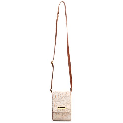 Bolsa Porta Celular em Couro Legítimo Off White e ... - Leandra Soares bags