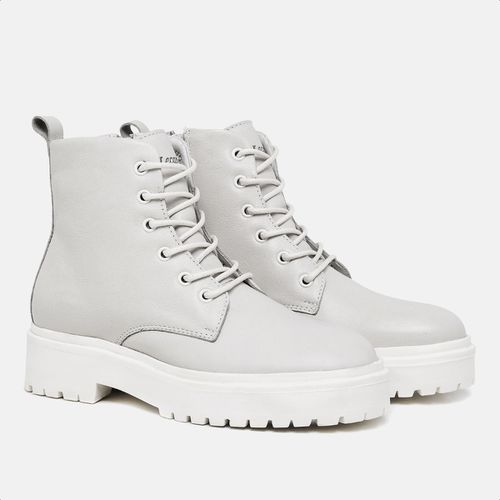 Bota Feminina Coturno Lecas Tratorada Off Whi... - LECAS