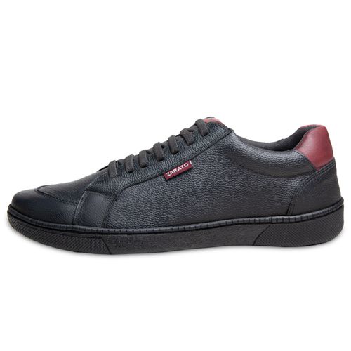 Sapatênis Masculino confortável em couro - B02 Pre... - LEEFOOT