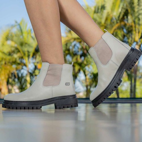  Bota Coturno Feminino Agata Off-white - Agata Off... - LEEFOOT