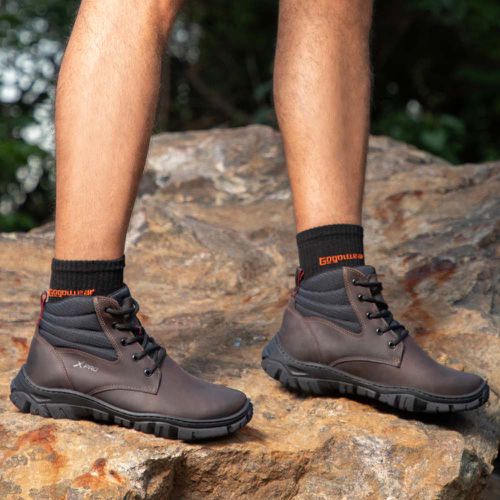  Bota Adventure em Couro GW24 Café - GW24 Café - LEEFOOT