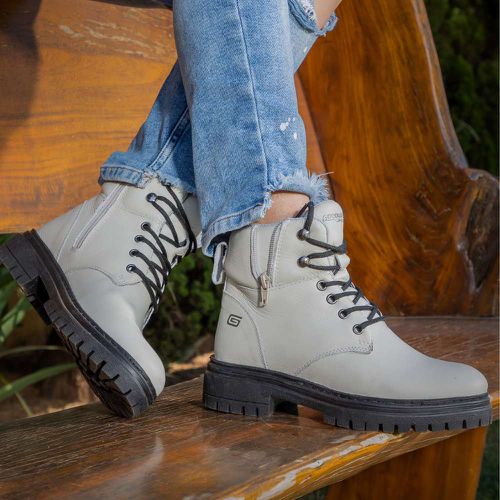  Bota Coturno Feminino Hickman Off-white - Hickman... - LEEFOOT