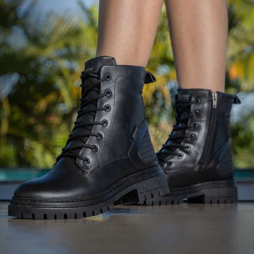 Bota Coturno Feminino Victory Preto - Victory Pre... - LEEFOOT