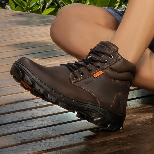 Bota coturno de segurança EPI´s em Couro ref. Forc... - LEEFOOT