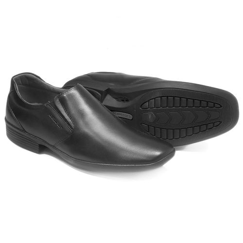 Sapato Social Conforto Couro Preto Leveterapia - 4... - Levecomfort Calçados