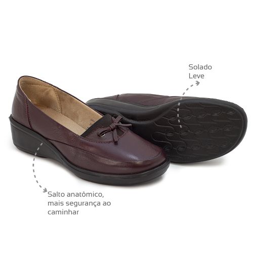 Sapato Feminino Confortável com Elástico Jaboticab... - Levecomfort Calçados