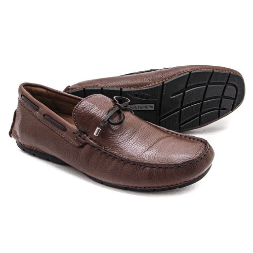 Mocassim Confortável Flexível Couro Amendoa Levete... - Levecomfort Calçados