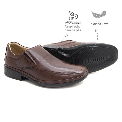Sapato social Leve Couro Café Leveterapia - 45901... - Levecomfort Calçados